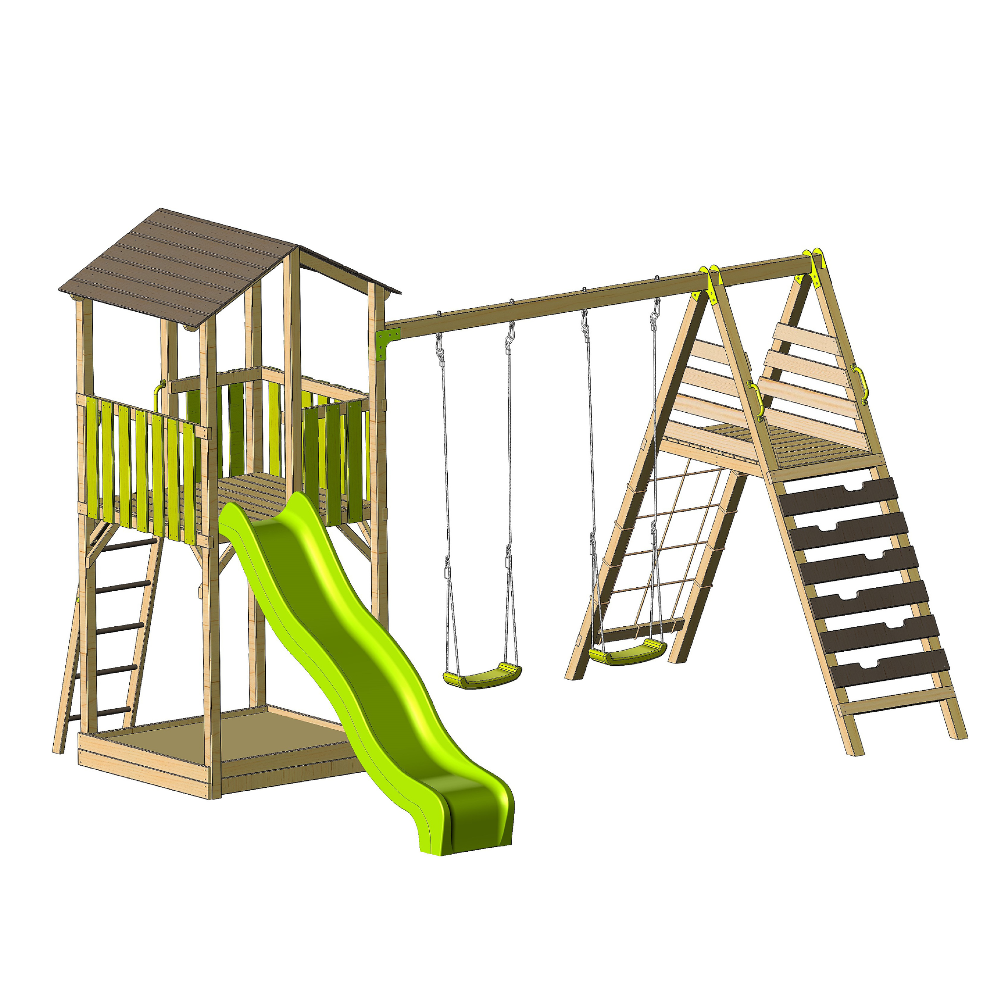 C11 Classic Playground with Slide and Climb Module