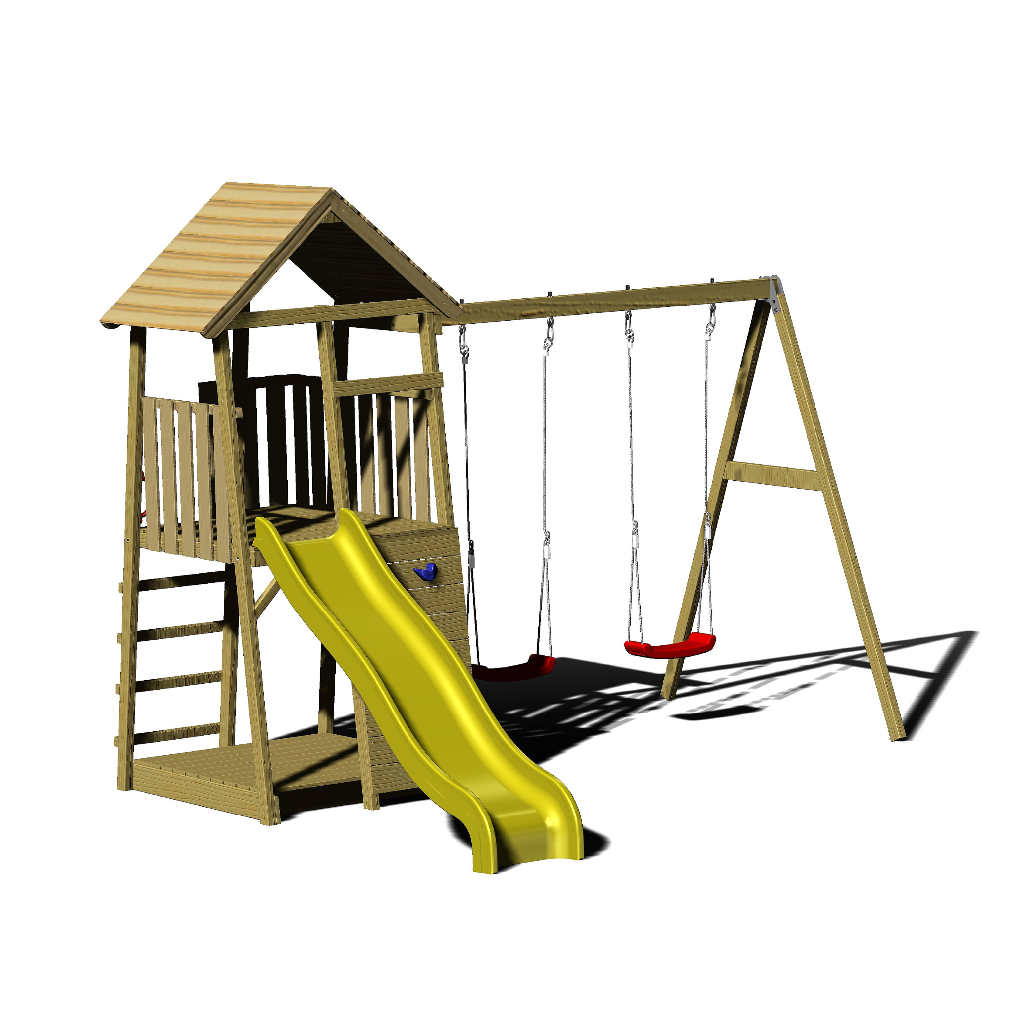 J5 Junior Play Tower with Slide, Sandpit and Double Swing