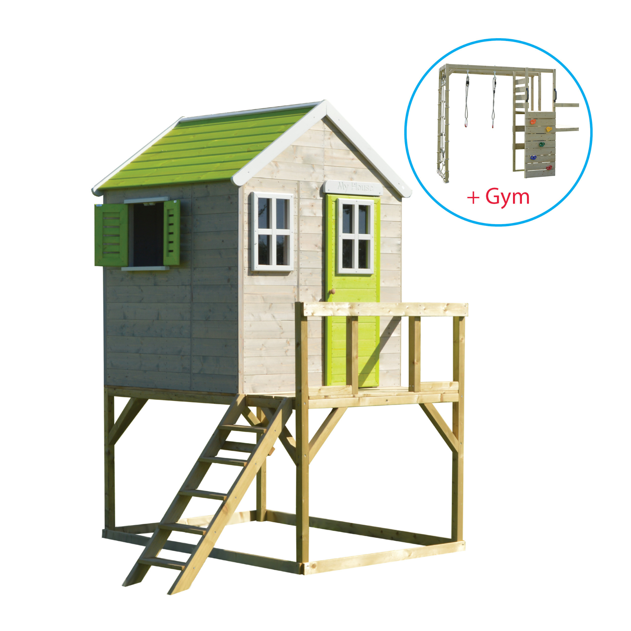 M21-G My Lodge with Platform + Gym Attachment