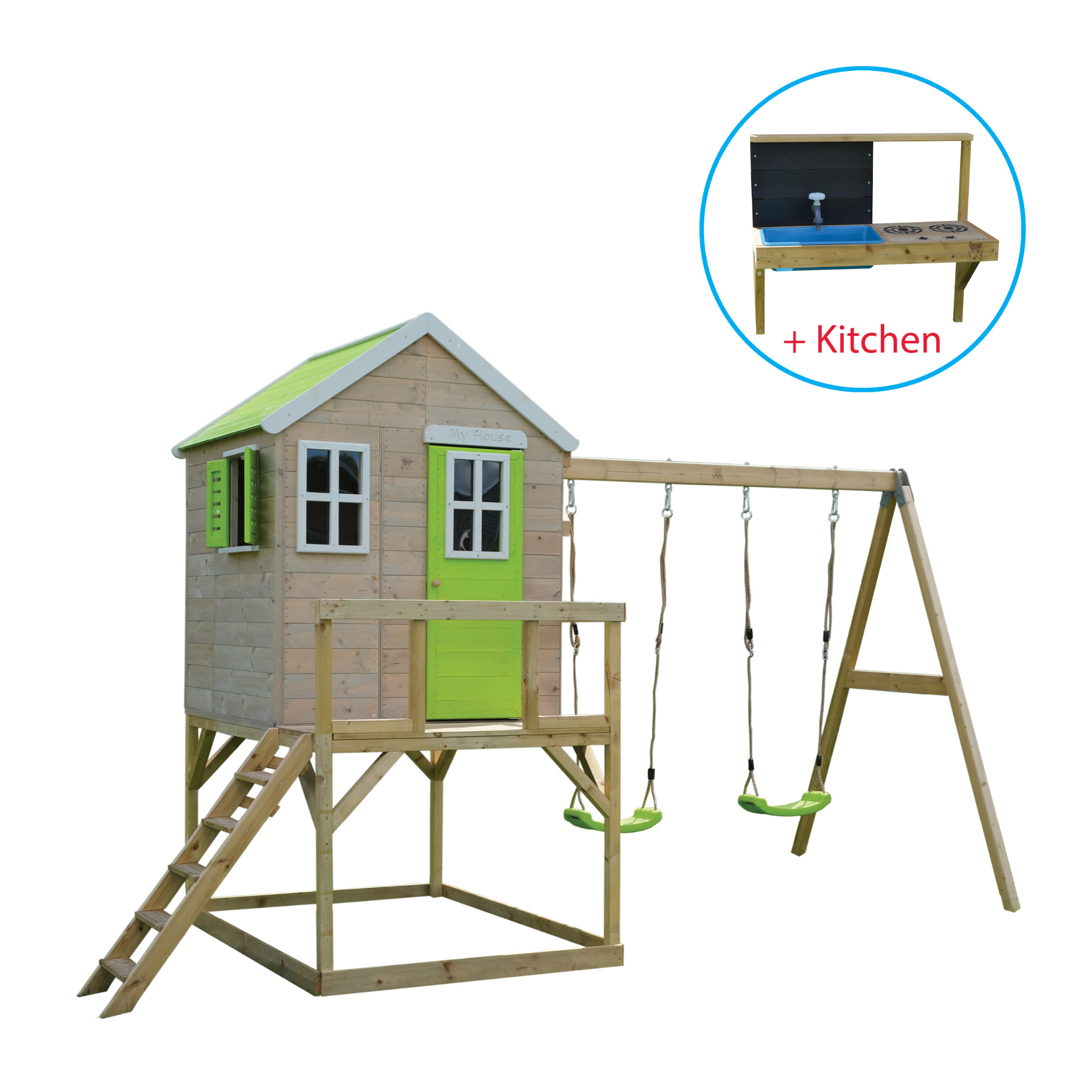 M27-K My Lodge with Platform and Double Swing + Kitchen