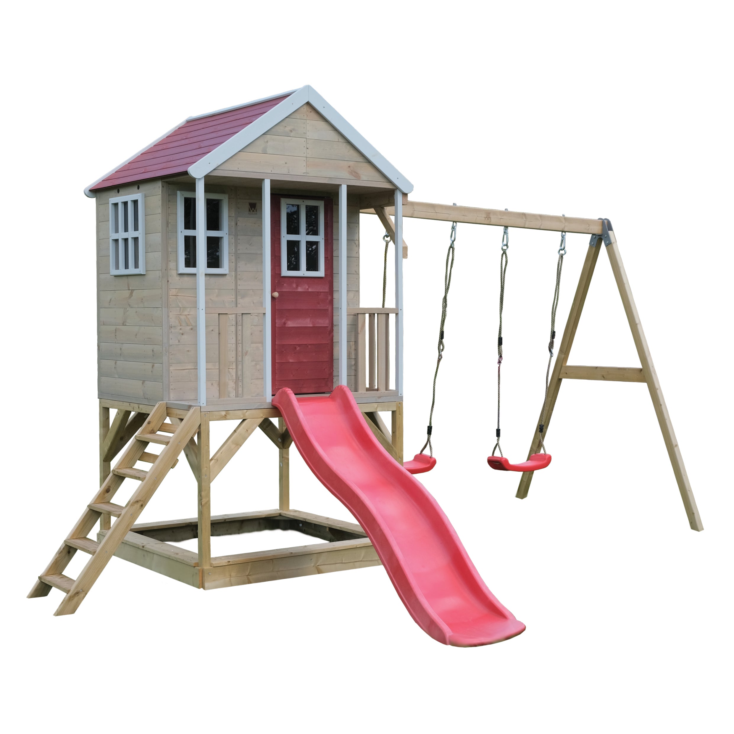 M30R Nordic Adventure House with Platform, Slide and Double Swing