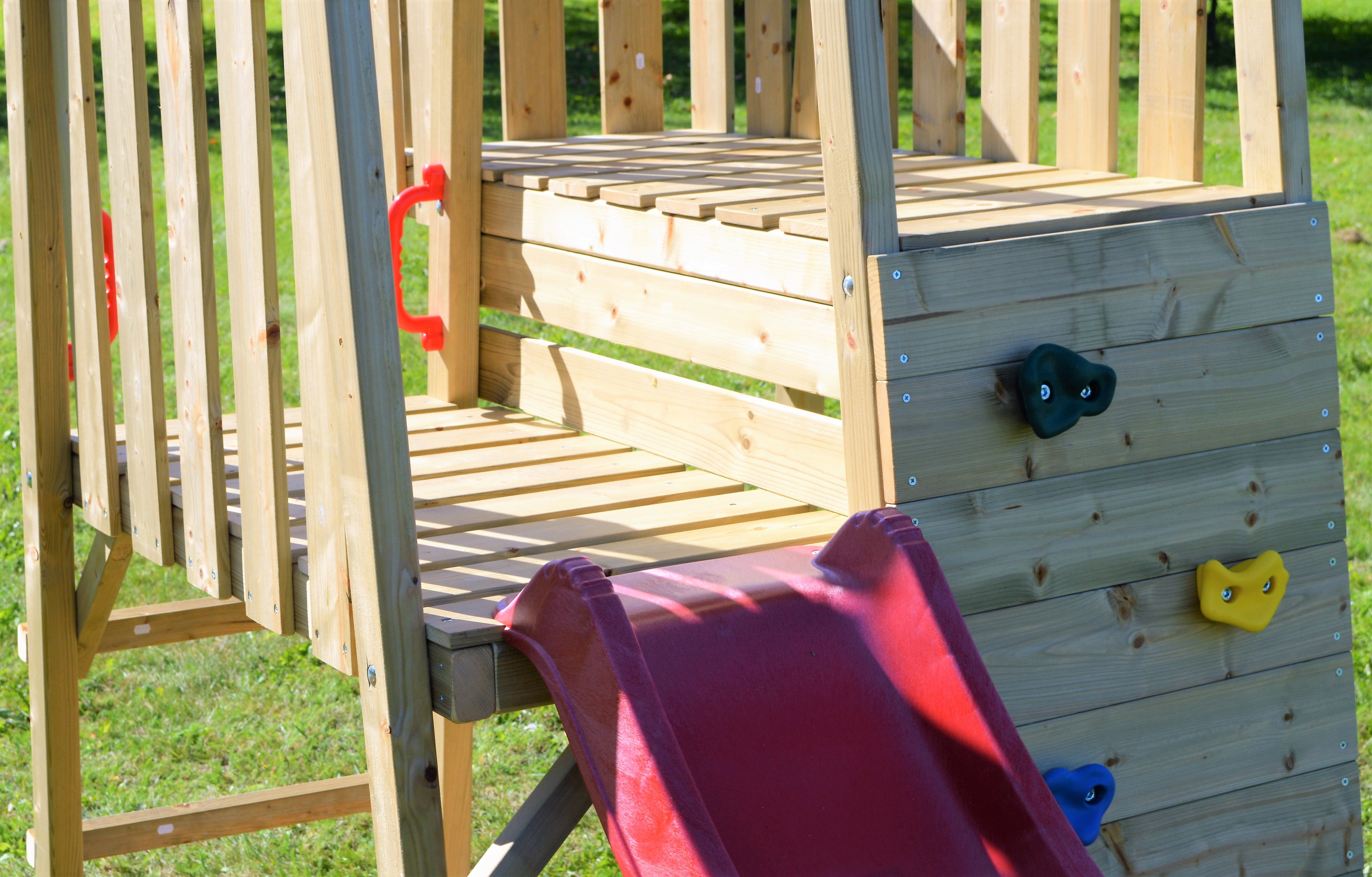 J10 Junior Activity Tower with Slide, Sandpit, Picnick Bench and Double Swing