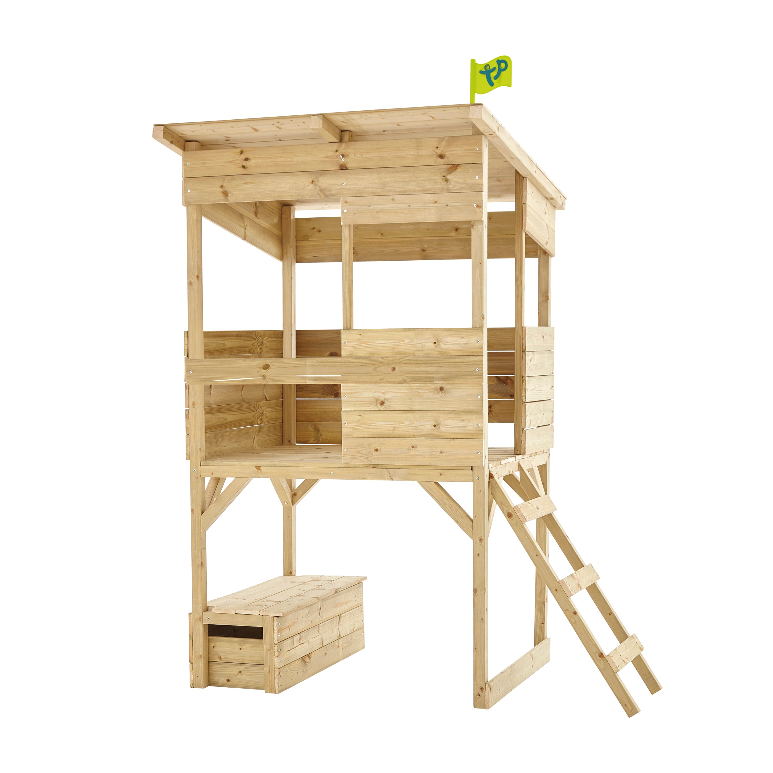 Treetops Wooden Tower Playhouse with Toybox TP354