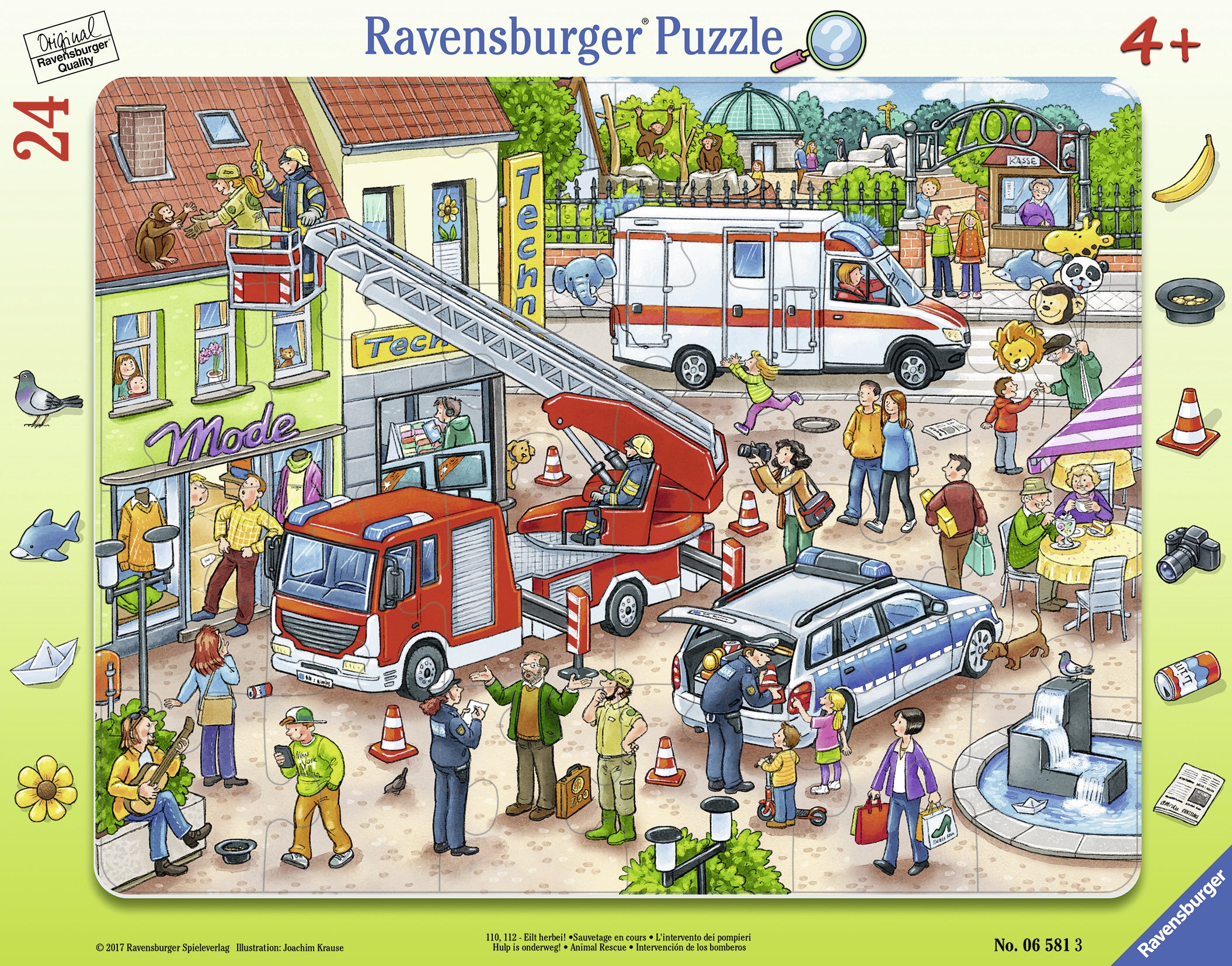 Ravensburger Frame Puzzle 24 pc Animal Ambulance