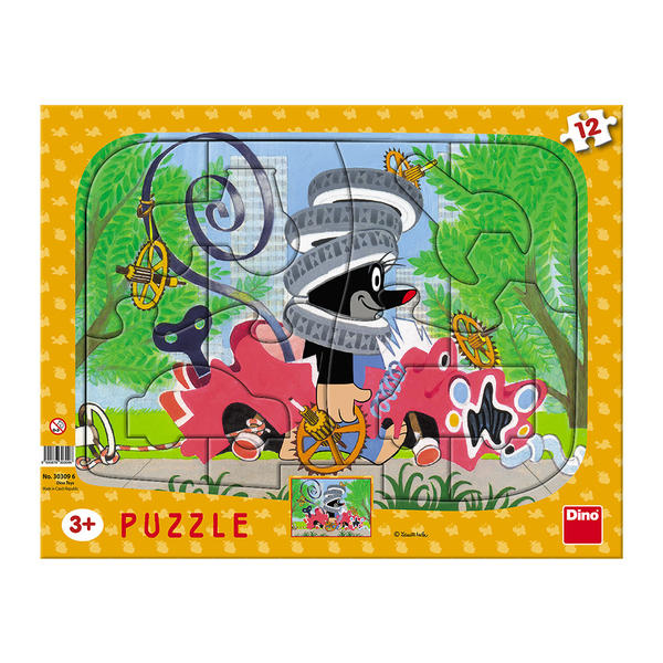 Dino Frame Puzzle 12 pc, The Little Mole
