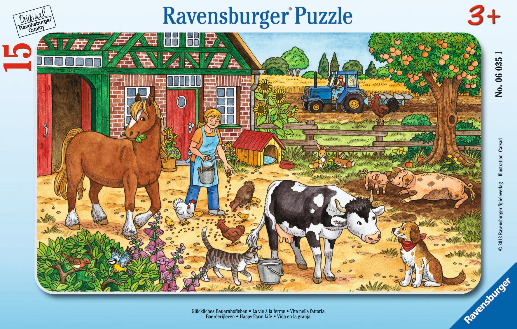 Ravensburger Small Frame Puzzle 15 pc Happy Farm Life