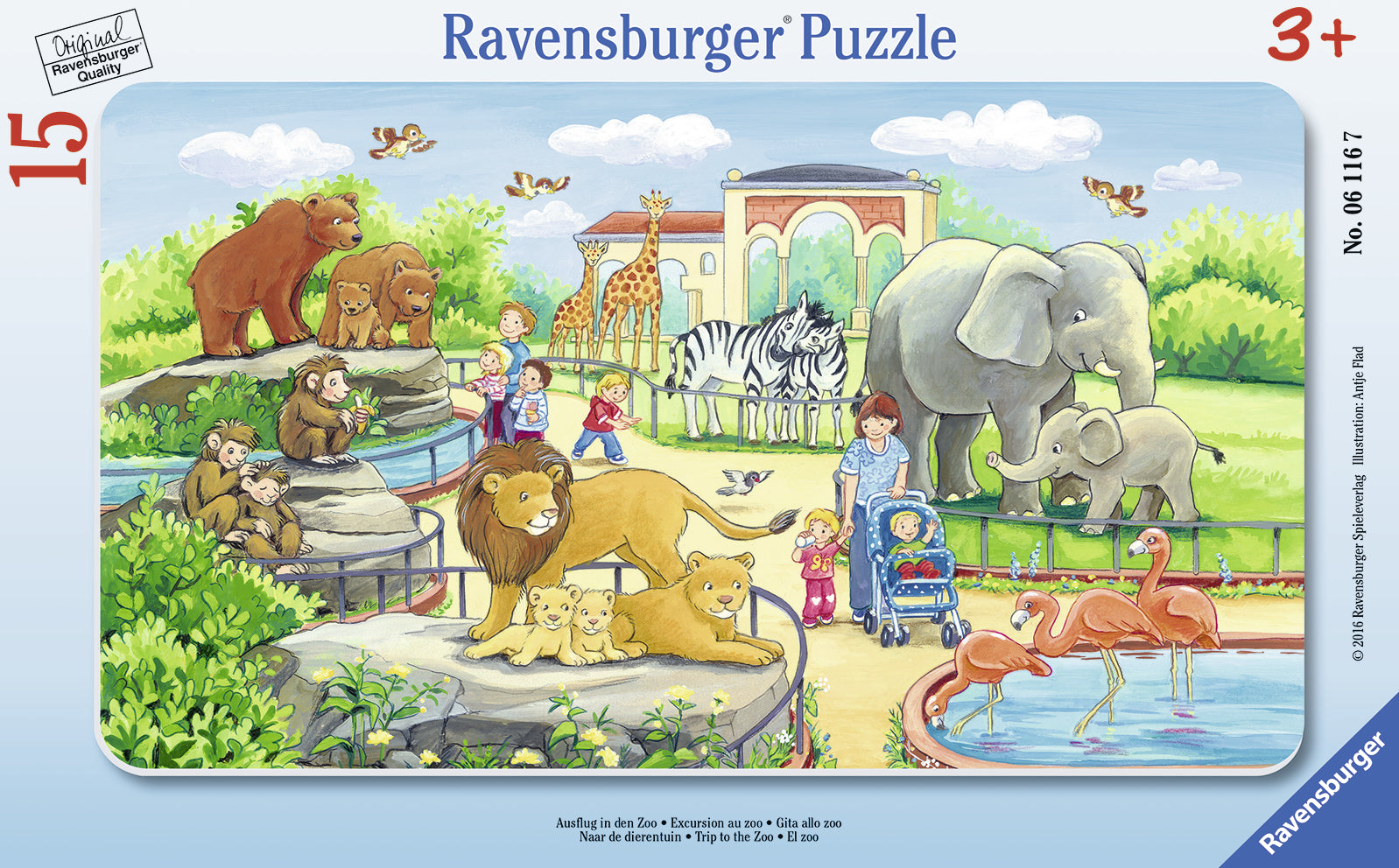 Ravensburger Frame Puzzle 15 pc Trip to the Zoo