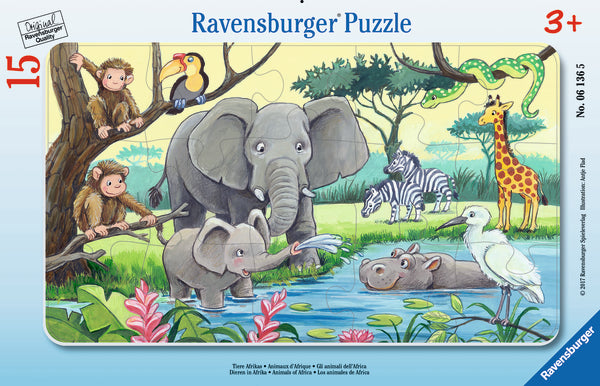 Ravensburger Small Frame Puzzle 15 pc African Animals