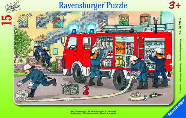 Ravensburger Frame Puzzle 15 pc Fire Truck